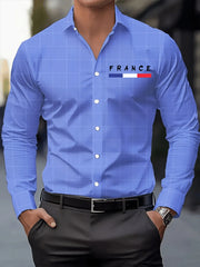 Chemise France Business Style à manches longues pour hommes