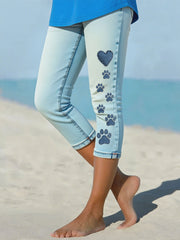 Leggings de patte de denim des femmes