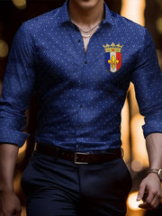 Chemise France Business Style à manches longues pour hommes