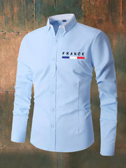 Chemise France Business Style à manches longues pour hommes