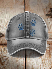 Chapeaux unisexes de patte de chien de denim