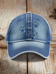 Chapeaux unisexes de patte de chien de denim