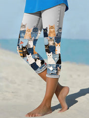 Leggings extensibles en denim pour femmes