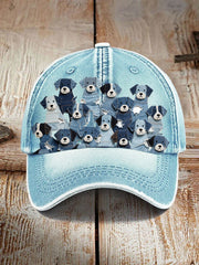 Chapeaux de chien en denim unisexe