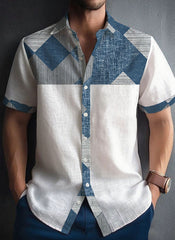 Chemise Patchwork Casual Homme