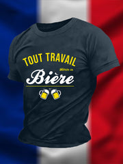 T-shirt à manches courtes tout travail biere pour hommes