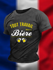 T-shirt à manches courtes tout travail biere pour hommes
