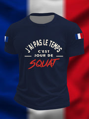 T-shirt à manches courtes J'ai Pas Le Temps C'est Jour De Squat Homme