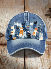 Chapeau de chat en denim unisexe