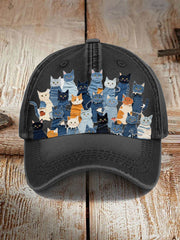 Chapeau de chat en denim unisexe