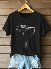 T-shirt décontracté Labrador Print Femme