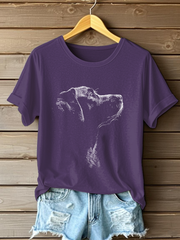 T-shirt décontracté Labrador Print Femme