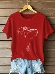 T-shirt décontracté Labrador Print Femme