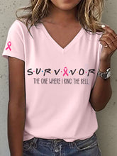 T-shirt à col en V Survivor The One When I Ring The Bell pour femme