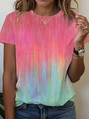 T-shirt à imprimé sensibilisation au cancer du sein pour femmes