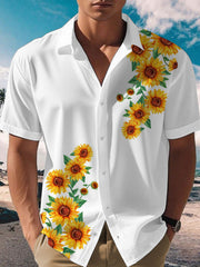 Chemise décontractée à fleurs pour hommes