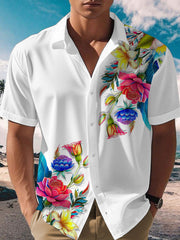 Chemise décontractée à fleurs pour hommes