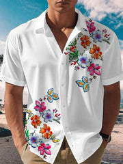 Chemise décontractée à fleurs pour hommes