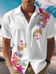 Chemise décontractée à fleurs pour hommes