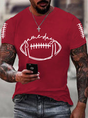 T-shirt décontracté pour hommes Football Gameday Football Fans