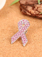 Broche ruban rose pour femme Cancer du sein