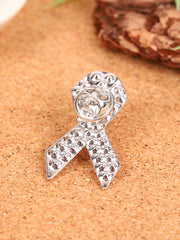 Broche ruban rose pour femme Cancer du sein