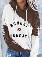 Sweatshirt Femme sunday Funday Football Imprimé