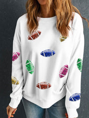 Sweatshirt Imprimé Football Femme