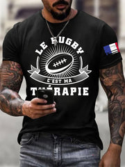 T-shirt à manches courtes Le Rugby C'est Ma Thérapie Homme