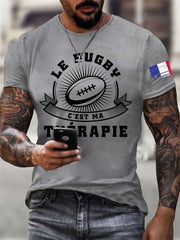 T-shirt à manches courtes Le Rugby C'est Ma Thérapie Homme