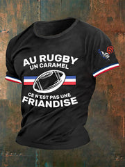 T-shirt manches courtes Au Rugby Un Caramel C'est Pas Une Friandise Homme