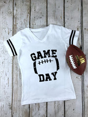 T-shirt à manches courtes imprimé Football Lover Game Day pour femmes