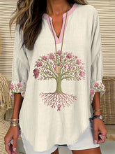 Cancer du sein des femmes Le ruban rose est l'arbre de la santé Imprimer T-shirt