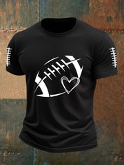 T-shirt à manches courtes imprimé Football pour hommes