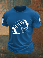 T-shirt à manches courtes imprimé Football pour hommes