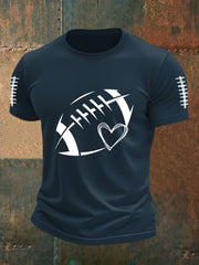 T-shirt à manches courtes imprimé Football pour hommes
