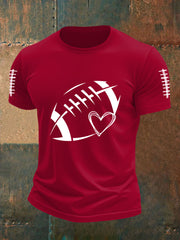T-shirt à manches courtes imprimé Football pour hommes