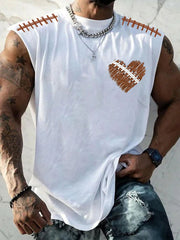 Hommes Football Lover Football Imprimé Tee-shirt sans manches