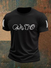 T-shirt à manches courtes imprimé Football pour hommes