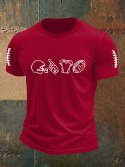 T-shirt à manches courtes imprimé Football pour hommes