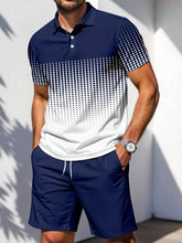 Ensemble deux pièces décontracté à pois pour hommes