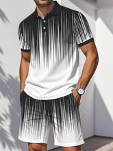 Ensemble deux pièces décontracté Art Line Print pour hommes