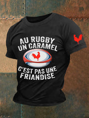 T-shirt à manches courtes Au Rugby Un Caramel C'est Pas Une Friandise Homme
