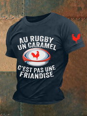 T-shirt à manches courtes Au Rugby Un Caramel C'est Pas Une Friandise Homme
