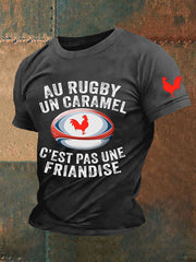 T-shirt à manches courtes Au Rugby Un Caramel C'est Pas Une Friandise Homme
