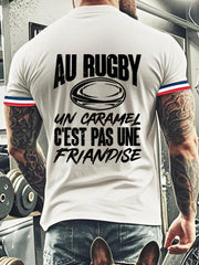T-shirt à manches courtes Au Rugby Un Caramel C'est Pas Une Friandise Homme