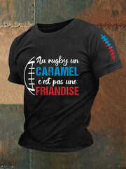 T-shirt manches courtes Au Rugby Un Caramel C'est Pas Une Friandise Homme