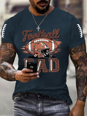 T-shirt décontracté pour hommes Football Dad Gameday Football Fans