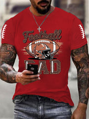 T-shirt décontracté pour hommes Football Dad Gameday Football Fans