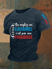 T-shirt manches courtes Au Rugby Un Caramel C'est Pas Une Friandise Homme